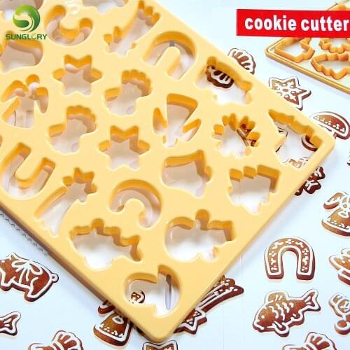 Christmas Cookie Cutter Snowflake Biscuit Cookie Mold Cuts Out Up To 28 Pieces At Once Snowman Fondant Chocolate Mold Baking
