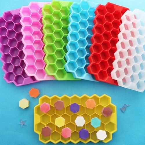 Silicone Honeycomb Ice Tray Honeycomb Ice Maker 37-cell Summer Fruit Iced Ice Cube Mold Molds Silicone