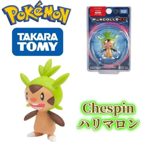 TOMY EX Asia-07 Pokemon Figures Kawaii Chespin Toys High-Quality Exquisite Appearance Perfectly Reproduce Anime Collection Gifts