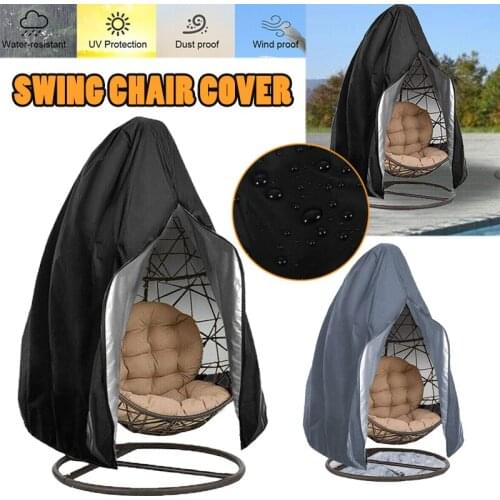Waterproof Chair Cover Garden Patio Swing Chair Dust Cover Zipper Sun Protection Hood Hanging Egg Chair Case For Outdoor