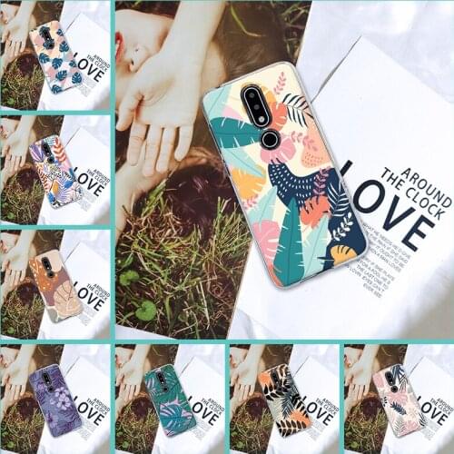 Back Cover For Nokia 4.2 3.2 Flower Leaf Fashion Pretty Floral Silicone Soft Phone Case For Nokia 2.1 3.1 5.1 6.1 7.1 Plus Case