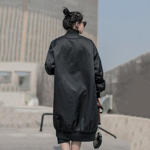 Cotton Slant buckle coat long sleeve loose version ladies parka fashion new autumn and winter