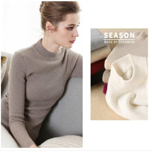 Sweater Women Autumn Winter Half-high Turtleneck Bottom Europe Shirt Light Mature Long-sleeved Short Korean Version Body-fitting