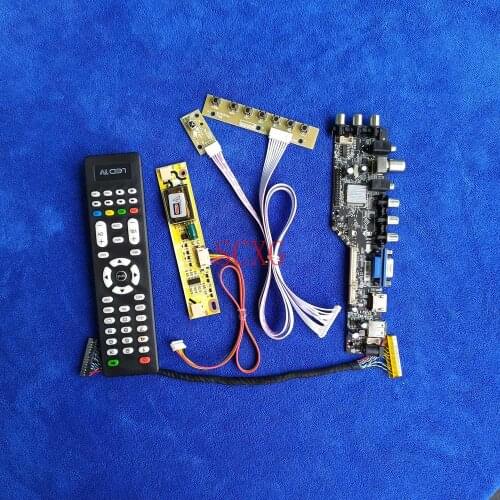 LCD matrix controller card LVDS 30 Pin DVB Signal Digital 1440*900 KIT HDMI-compatible USB AV VGA Fit N170C1/N170C3/N170C4 2CCFL