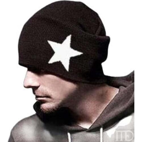1 Pcs 2016 Fashion Korean Five-pointed Star Line Knitted Cap Men And Women Lovers Beckham Hip-hop Cap Skullies 7 Colors