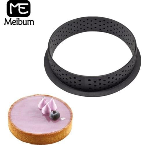 1 PCS Plastic Perforated Egg Tart Cake Ring Homemade French Dessert Mould Fruit Cookies Mold Kitchen Baking Mold