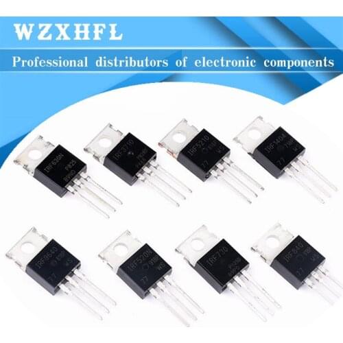 10pcs/lot IRF3205 IRF4905 IRF630N IRF3710 IRF5210 IRF1404 IRF9640 TO220 IRF520N IRF730 IRF840 IRF9540N IRF9640 IRF4905PBF TO-220