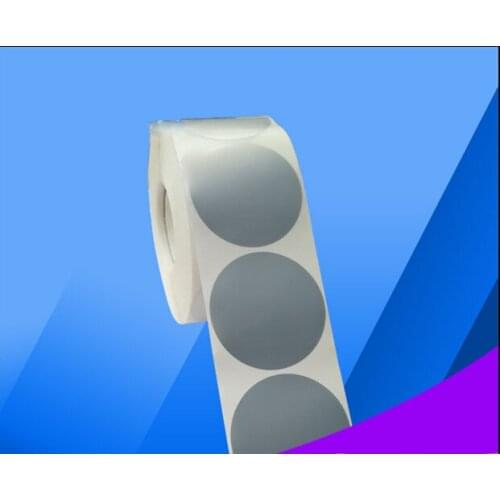 1000pcs 60mm round clean blank matte silver PET stickers in roll for self-printing