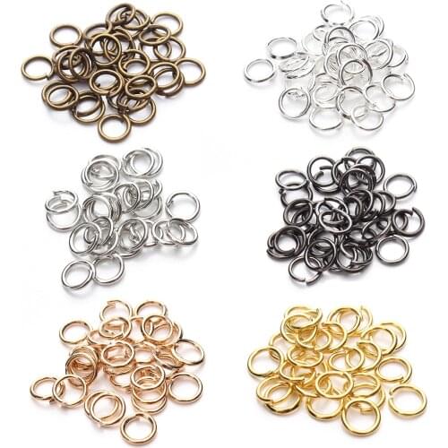 200pcs/lot 3/4/5/6/7/8mm Jump Rings Silver Split Rings Connectors For Diy Jewelry Finding Making Accessories Wholesale Supplies