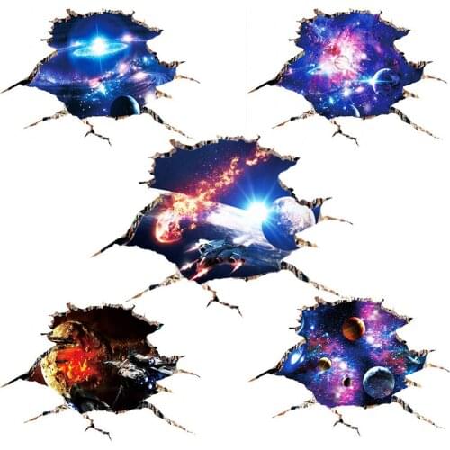 3D Star Universe Series Wall Stickers Home Decoration Cosmic Space Wall Sticker Galaxy Star Home Decoration For Kids Room AF5860