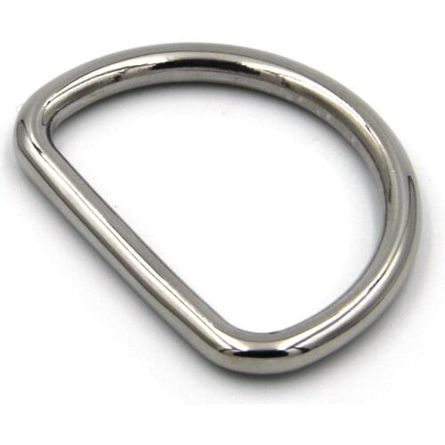 Seamless Stainless D Ring Loop 30mm 35mm 40mm(1 19/64'',1 1/2'', 1 13/32''),Hangbag Lanyard Holder,Leash Hook