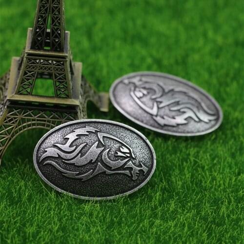 LANGHONG 10pcs Wolf Head Booch Legendry Sweden Wolf Brooches Viking brosch Jewelry Talisman