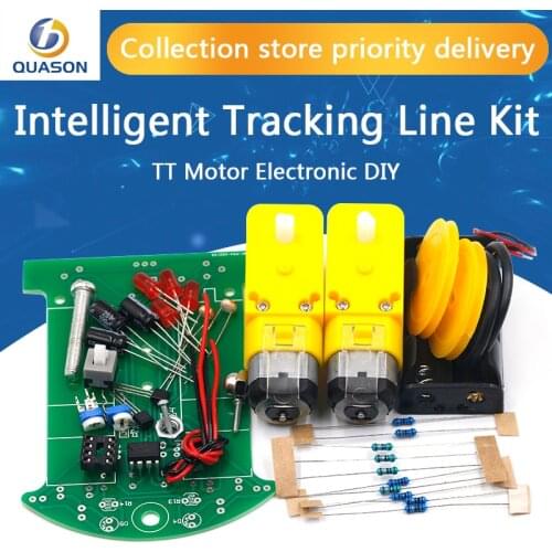 D2-1 DIY Kit Intelligent Tracking Line Smart Car Kit TT Motor Electronic DIY Kit Smart Patrol Automobile Parts DIY Electronic