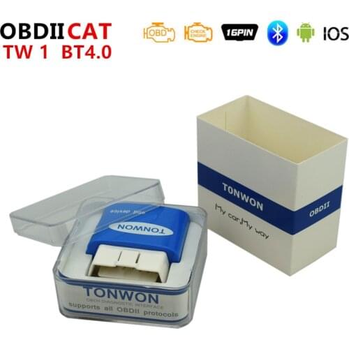 50PCS DHL TONWON TW1 BT 3.0/4.0/Wifi Better Than Super Mini ELM327 OBD2 Car Diagnostic Tool ELM 327 OBDII Protocol ICAR PRO