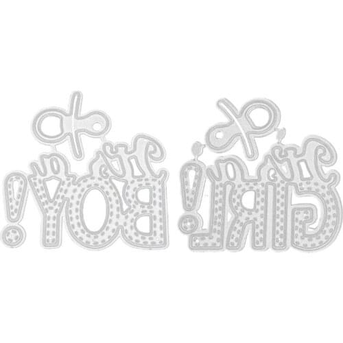 DIY Handicrafts \"Boy\" \"Girl\" Art Word Cutting Dies Metal Cutting Stencils Stamp