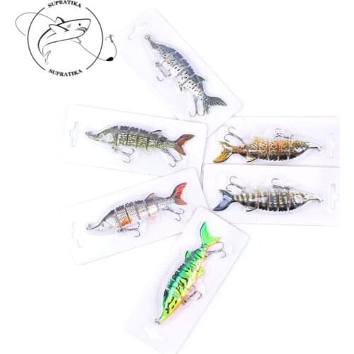 Artificial Multi-section Plastic Hard Bait Durable Bionic Bait Ocean 3D Eyes Anti-corrosion Wobblers 6# 11cm/16g With Sharp Hook