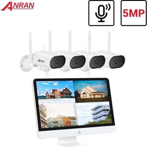 ANRAN PTZ 5MP Surveillance camera CCTV System Wireless set Security System Kit Camera Video Surveillance Camera Audio APP