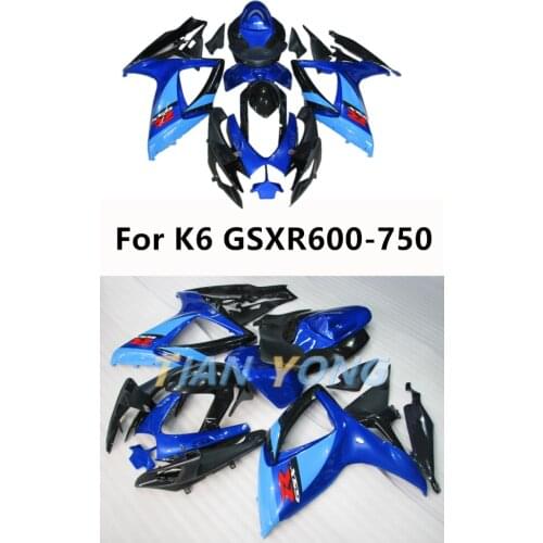 Fairing kit bodywork ABS motorcycle Injection molding blue black Customize Paint shell For SUZUKI GSX-R600 GSX-R750 2006 2007