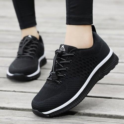 Women Flat Shoes Knit Sneakers Women Casual Slip On Ladies Shoes Female Mesh Tenis Breathbale Womens Footwear Zapatos De Mujer