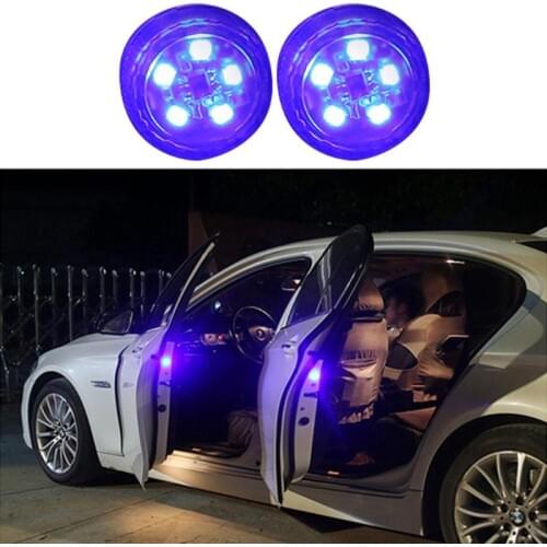 2Pcs Magnetic LED Car Door Opening Warning Light Waterproof Wireless Strobe Flashing Anti Collision Safety Lamp Auto Accessories