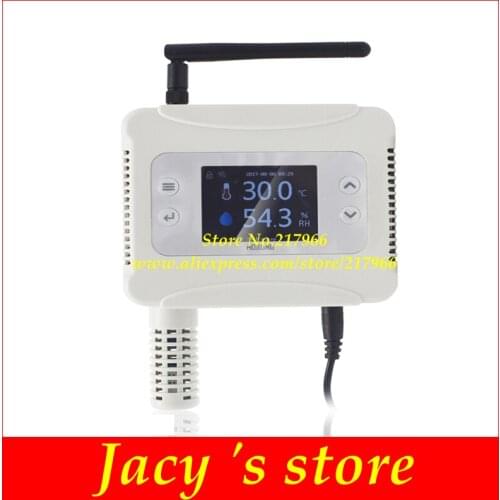 New color screen display temperature meter Ethernet WIFI network transmitter temperature and humidity sensor 2.4'' LCD display