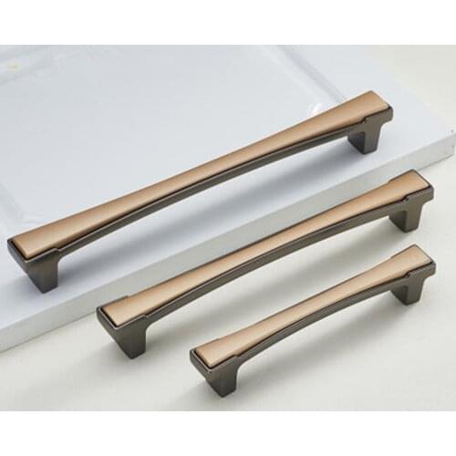 Solid handle modern minimalist wardrobe drawer cabinet door handle European cabinet furniture surface mounted wine cabinet handl