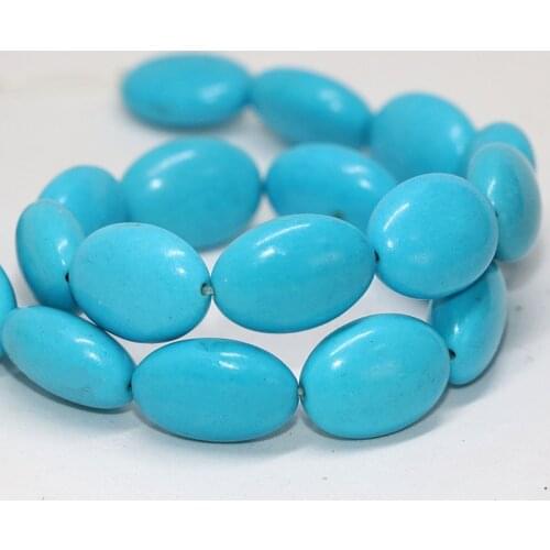 Oval egg blue calaite turquoises stone 13*18mm loose beads women fit diy bracelet/necklace high quality jewelry 15inch B281