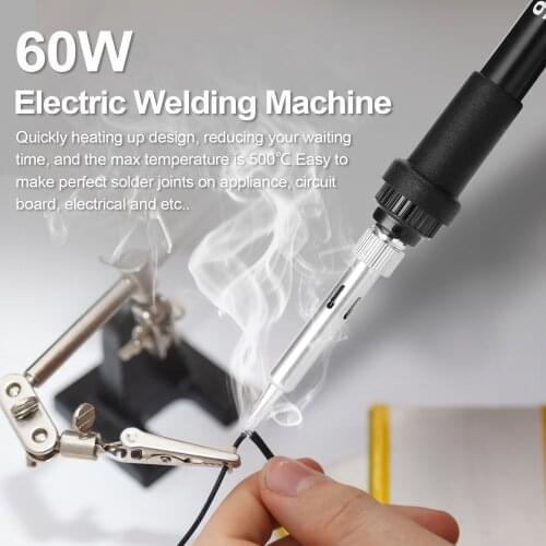 Portable 60W Digital Display Constant Temperature Welding Soldering Iron Handheld Temperature Adjustable Welding Repairing Tools
