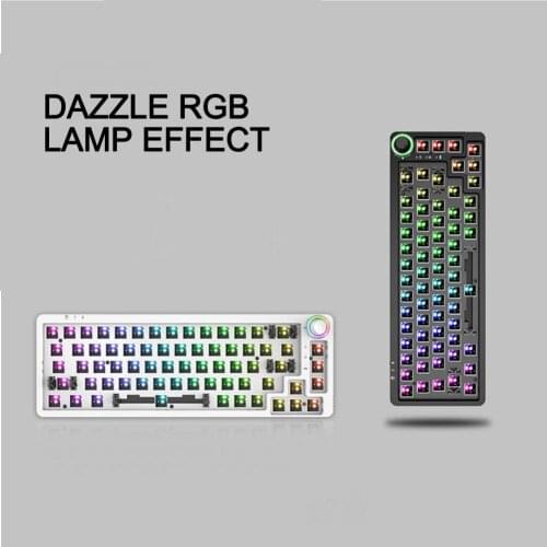 TM 680 Hot Swap Mechanical Keyboard DIY Kit Wired RGB Light Compatiable With 3/5 Pins for CHERRY MX Gateron Switches Keyboard