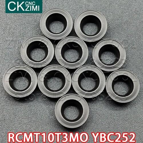 RCMT10T3MO YBC252 RCMT 10T3 MO YBC252 R5 Circular Carbide insert Milling tools CNC Lathe Cutter Indexable Turning tool for steel