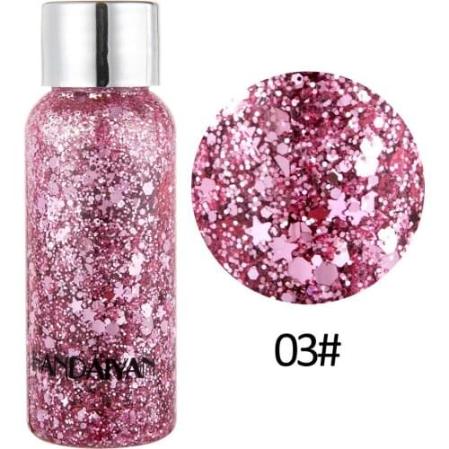 Pink Eyeshadow Glitter Nail Hair Body Face Glitter Gel Art Flash Heart Loose Sequins Cream Decoration Party Festival Glitter P03
