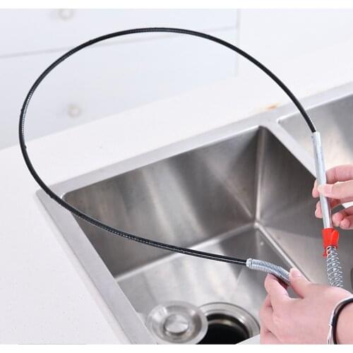 60c Hand Tool Pipe Dredger Long Reach Claw Pick Up Narrow Bend Curve Grabber Tool Hair Cleaning Tool Drain Sewer Dredge Pipeline