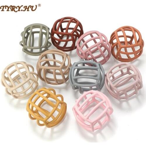 TYRY.HU 100% Customized Silicone Kids Teether Food Safe Creative Infant Catch The Ball Transformable Nursing Gift Portable Toys