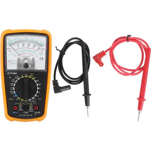 KT7244 Pointer Multimeter High Accuracy Voltage Current Meter with Anti-Fall Protective Shell Voltage Multimeter