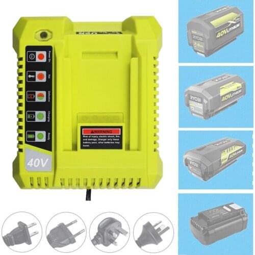OP401 Lithium-Ion Battery Charger for Ryobi 40V Li-ion Battery OP4050A OP4015 OP4026 OP4030 OP4040 OP4050 OP400A OP403A ZROP401