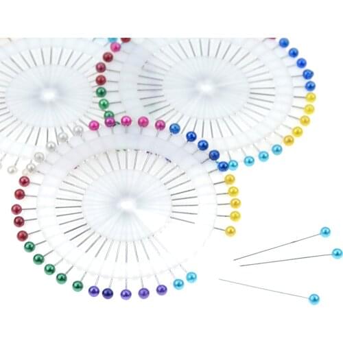 40pcs/Set Colorfu Pearl Light Locating Pins Patchwork Sewing Pins Positioning Needle Garment Accessory DIY Pin Handmade Make