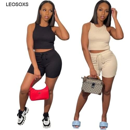 Womens Solid Color Casual Sports Vest Drawstring Leggings Two Piece Suit 2021 Summer New Fashion Womens Clothing