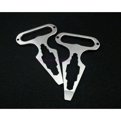 By DHL 100pcs Outdoor Self Defense Protection Tool Personal Self Defence Stainless Steel Bottle Opener Combination Wrench