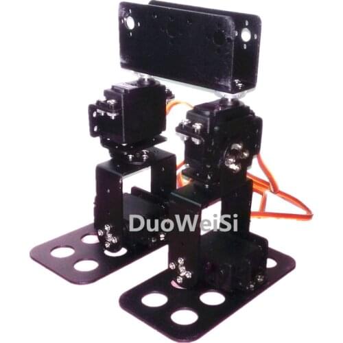 4 DOF biped walking robot / cross foot narrow foot / robot DIY complete metal structure 4 degree of freedom