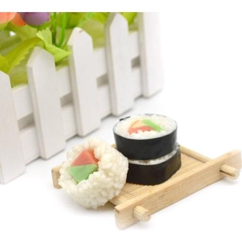 Japanese simulation sushi roll 4cm seaweed rice covered with keychain pendant small gift