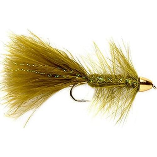 6pcs Aventik CH Wooly Bugger Olive Flies Dry Trout Fly Flies Various Size Fish Flies Long Body Fly Fishing Lure