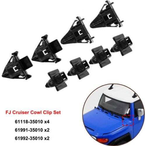 8pcs Car Panel Clips Body Retainer Fender Cowl Clip Set FOR TOYOTA FJ Cruiser 2007-14 Car Accessories