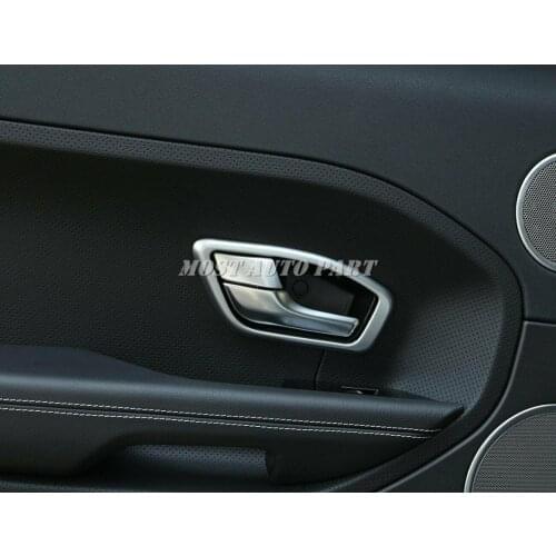 ABS Plastic Interior Door Handle Bowl Trim For Land Rover Range Rover Evoque 2016-2017 4pcs LHD Car Decoration Car Trim