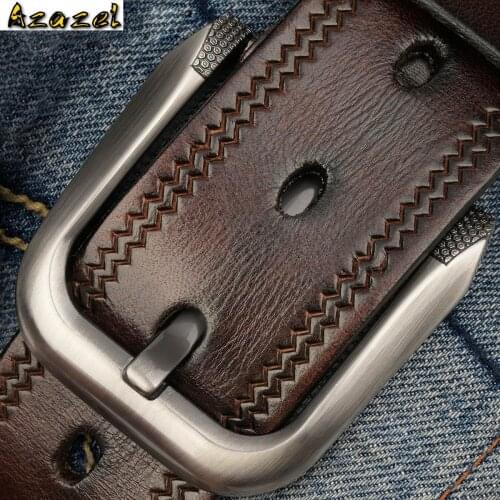 Azazel Men High Quality Genuine Leather Belt Luxury Designer Belts Men Cowskin Fashion Strap Male Jeans For Man Cowboy