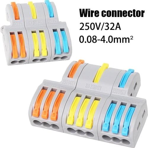 Quick Wire Connector PCT SPL Universal Wiring Cable Connectors Push-in Conductor Terminal Block Led light electrical splitter