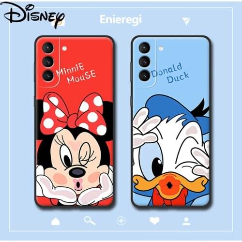 Disney is suitable for Samsung S21Ultra mobile phone case Galaxy S21+ glass case s30 s21plus Donald Duck Mickey Minnie