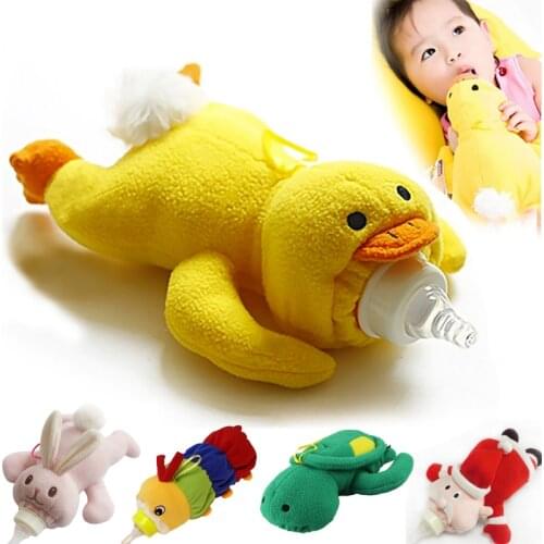 Baby Feeding Bottle Insulation Bag Animal Plush Toy Thermal Bag for Baby Bottles Bolsa Termica Thermos Baby Bottle Holder
