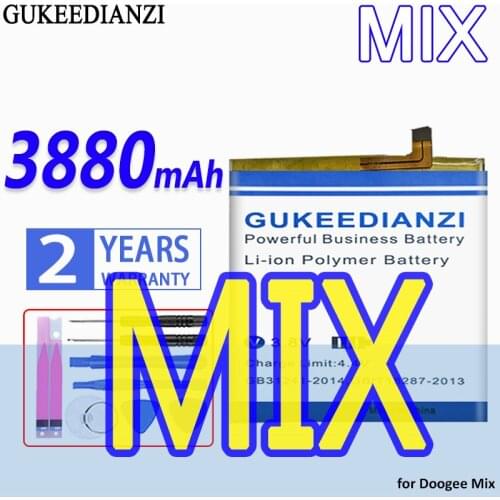 High Capacity GUKEEDIANZI Battery 3880mAh for Doogee Mix
