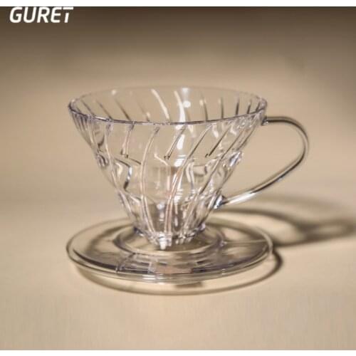 GURET 1-4 Cup Capacity Coffee Filter Cup Holder V60 Dropper Filter Cup Portable Professional Heat Resistant Coffee Brewing Tools