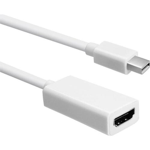 Thunderbolt Mini DP to HDMI Cable Adapter Mini Displayport Male to HDMI Female Converter for PC Macbook HDTV Projector